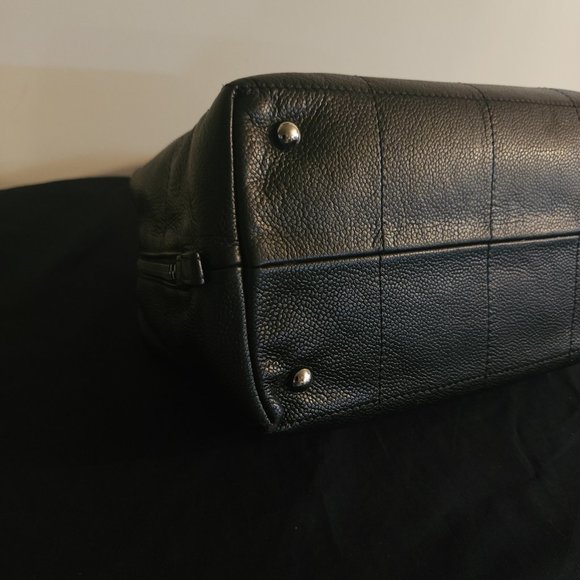 Chanel Square Stitch Black Satchel Quilted Caviar Small - Picture 8 of 12